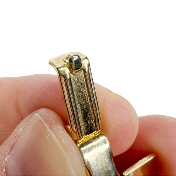 Chunky Gold Tone Curb Cuban Multi Chain Link Layered Necklace - Picture 6 of 7